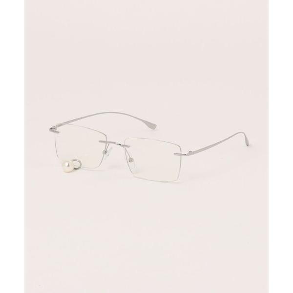 伊達メガネ メガネ 眼鏡 「KIMHEKIM」FRAMELESS PEARL TEAR SQUARE...