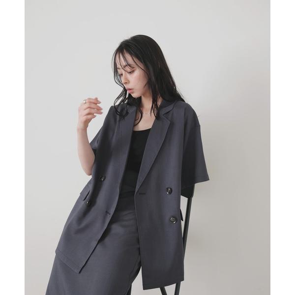 「LIAN」 テーラードジャケット FREE チャコールグレー レディース