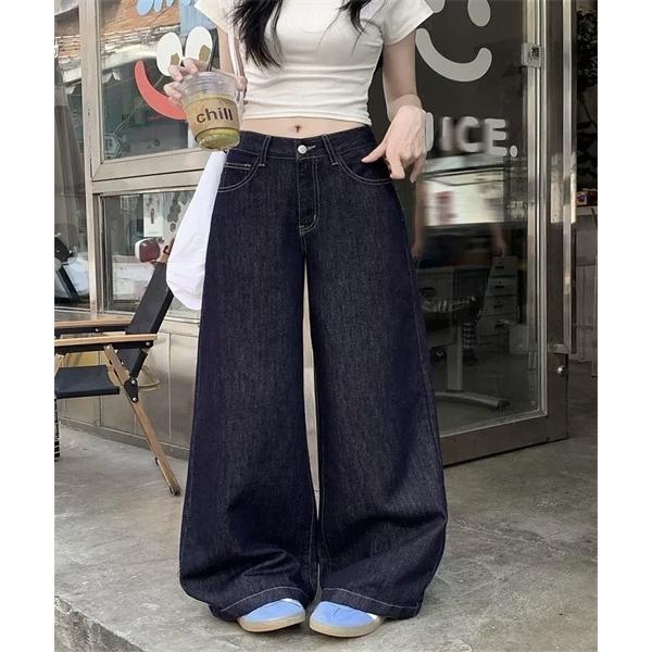 ワイドパンツ ジーンズ デニム デニムパンツ ルーズワイドデニムパンツ レディース