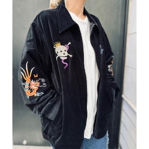 スカジャン HOUSTON / COTTON VELVETEEN VIETNAM JACKET TIGER・MAP / 51507 / 51508 レ