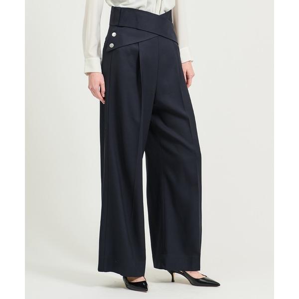 パンツ ESTNATION / ウール レーヨン クロスベルト パンツ「EXCLUCIVE」 レディ...