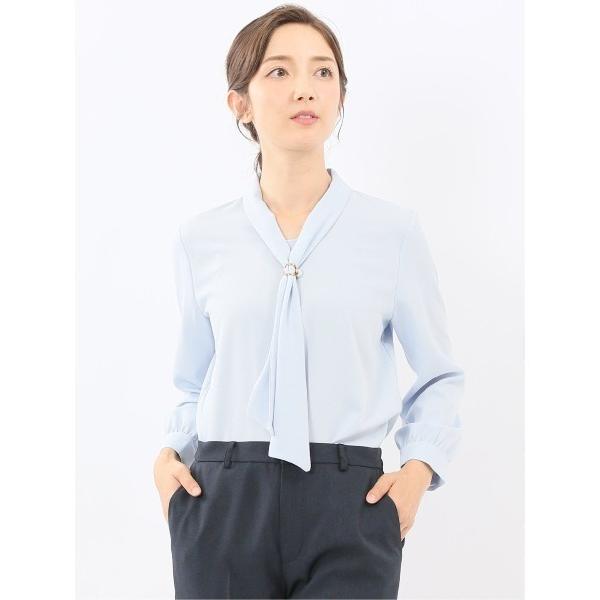 ブラウス シャツ 「ストレッチ イージーケア UVカット」m.f.エディトリアル レディース ボウタ...