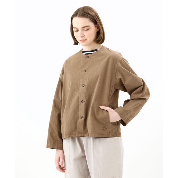 ブラウス シャツ ORCIVAL | コットンツイル ノーカラーシャツブルゾン WOMEN レディー...