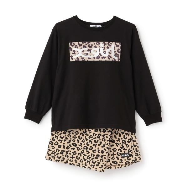 セットアップ 「TBSドラマ フェイクマミー 着用アイテム」フロッキーBOXロゴ長袖Tシャツ＆スカシ...