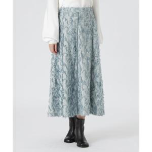 スカート カットジャカードフレアスカート