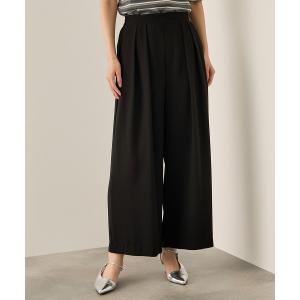 パンツ ナシジストレッチ2タックワイドパンツ「手洗い可能」 レディース