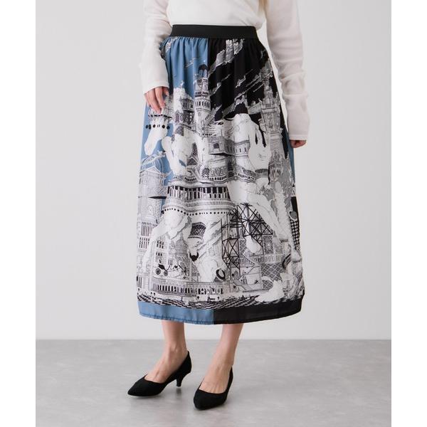 スカート パネル柄スカート