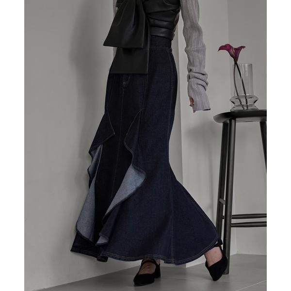 デニムスカート frills mermaid denim skirt / フリルマーメイドデニムスカ...