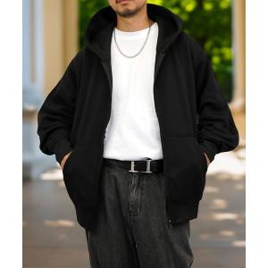 パーカー 「GROOVY STORE」ビッグシルエットZIPパーカー裏起毛 メンズ レディース
