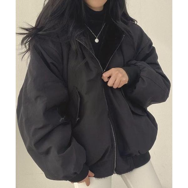 ブルゾン アウター リバーシブル ボリューム ボアブルゾン レディース