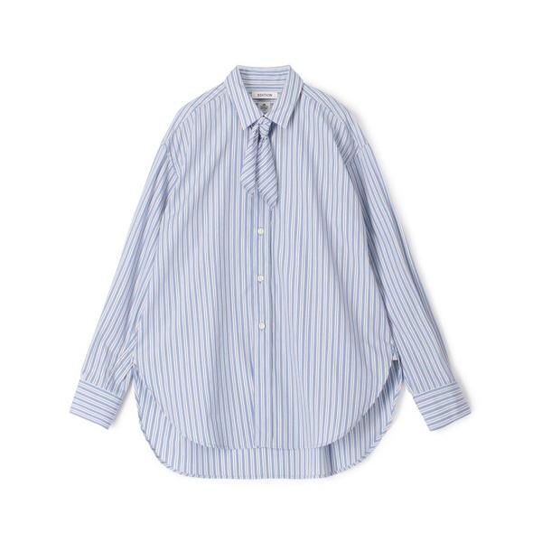 ブラウス シャツ THOMAS MASON ストライプ タイシャツ レディース