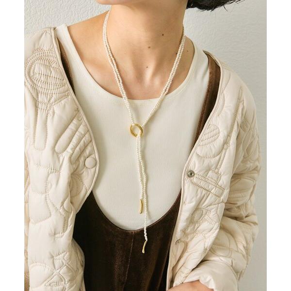 ネックレス ダブルパールラリエットネックレス レディース