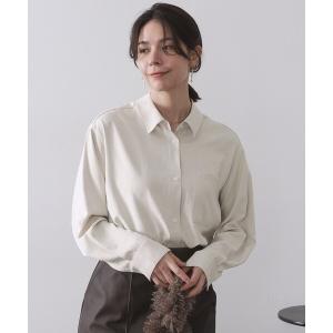 スエードライクシャツ レディース