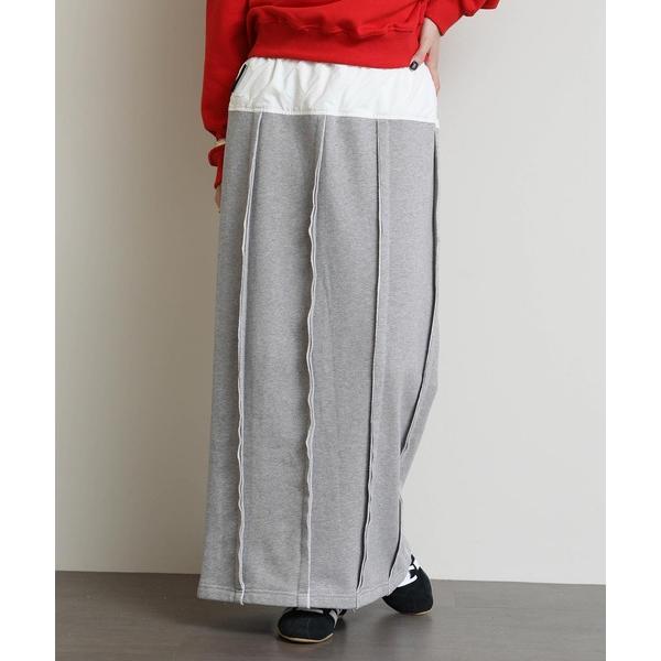 スカート カットワーク裏毛スカート