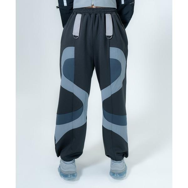 スウェットパンツ ジャージ 「セットアップ対応」シンメトリー切り替え ジャージパンツ / ウエストゴ...
