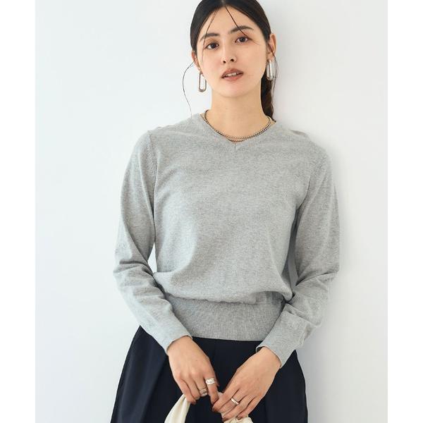 ニット セーター 「洗える」綿100％Vネックベーシックニット「CROSS FUNCTION/クロス...