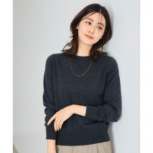 ニット セーター 「洗える」綿100％クルーネックベーシックニット「CROSS FUNCTION/クロスファンクション」 レディース
