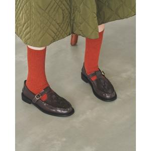 ローファー Tストラップ ローファー レディース