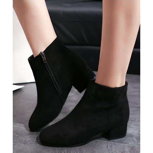 ブーツ 丸みをおびたトップが女性らしい軽量素材の軽やかショートブーツ「小さめのつくり／普段より＋2サ...