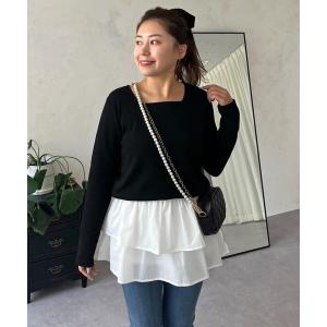 tシャツ 「MOMO」スクエアネックロンT レディース