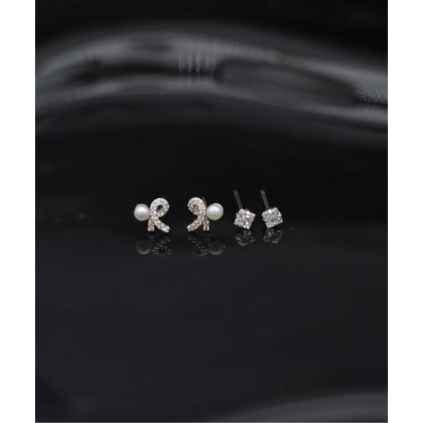 ピアス 「Vini SELECT」フェアリーパールリボンピアスセット レディース