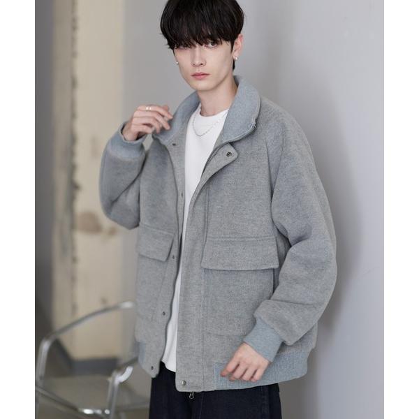 ブルゾン アウター ウール混メルトンダービーブルゾン メンズ レディース