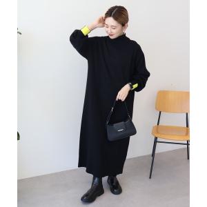 ワンピース バイパチモックネックニットワンピース