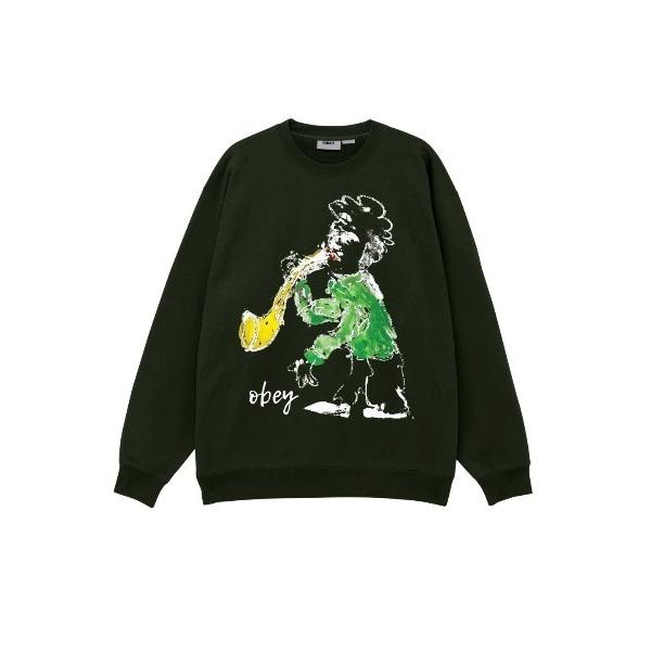 トレーナー スウェット OBEY JAZZ PLAYER（オベイ ジャズ プレイヤー） メンズ