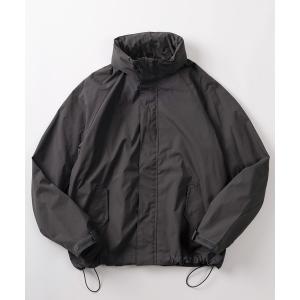 ナイロンジャケット 「71」ボリュームネック スタンドブルゾン／フードイン／ドローコード付 メンズ レディース