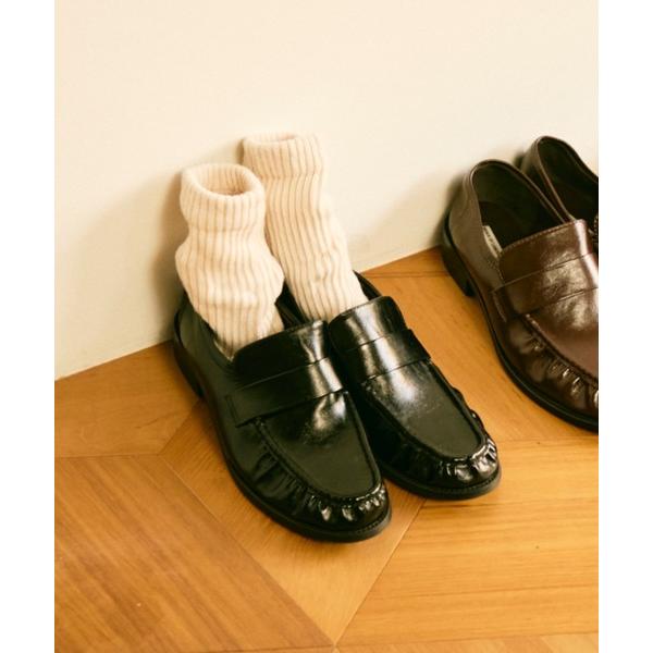 ローファー Gather toe loafer / ギャザートゥローファー レディース