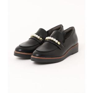 ローファー 「晴雨兼用」パールチェーンマニッシュローファー「防水シート入り」 レディース