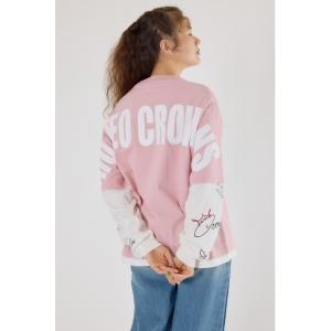 tシャツ オーバーロゴレイヤードロングスリーブTシャツ レディース メンズ