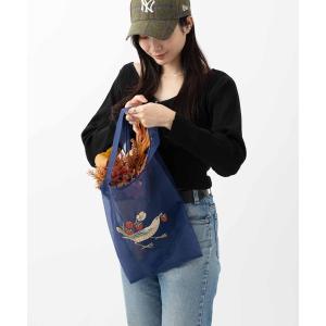 ショルダーバッグ バッグ ウィリアムモリス柄 オーガンジー 刺繍エコトートバッグ レディース