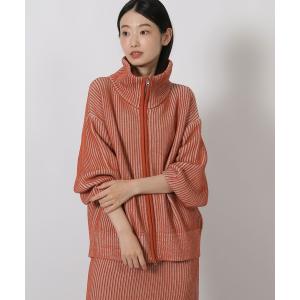 ニット セーター 配色ZIPカーディガン / 581264 レディース