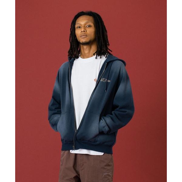 パーカー SPRAY DYED ZIP UP HOODED SWEATSHIRT メンズ レディース