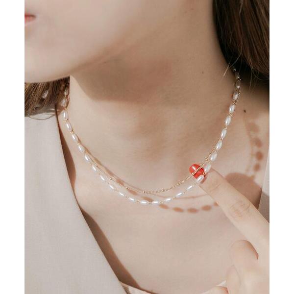 ネックレス オーバルパール２セットネックレス レディース