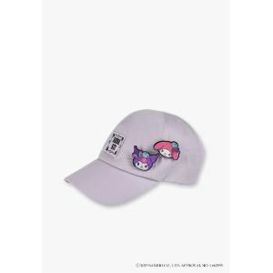 新品【 アナスイ】マイメロディ&クロミブローチ付きネコ耳 ニット帽 ワッチ 白 ANNA SUI（アナ スイ）】マイメロディ&クロミ 刺しゅうブローチ付き