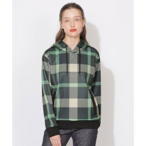 パーカー クレストブリッジチェックフーディー レディース