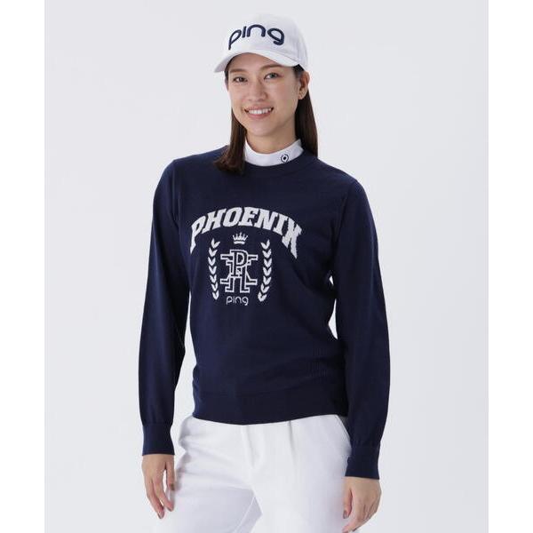 ニット セーター 「PING APPAREL」デニムライクニット/カノコ レイヤードツインニット 「...