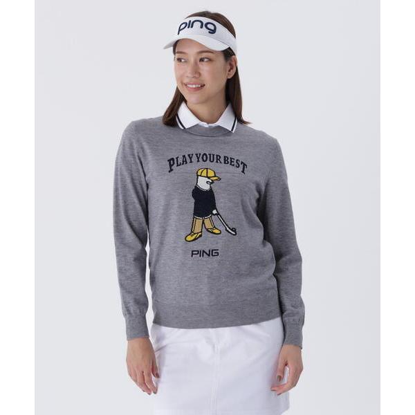 ニット セーター 「PING APPAREL」Mr.PINGジャカードクルーネックニットプルオーバー...