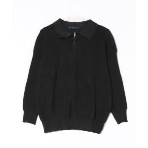 ポロシャツ ハーフジップニットポロ メンズ レディース