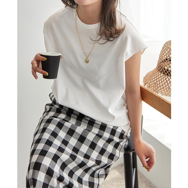 「SLOBE IENA」 半袖カットソー - ブラック レディース