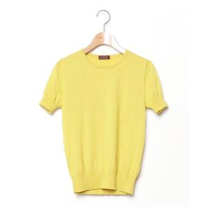 「OLD ENGLAND」 半袖ニット 36 イエロー レディース