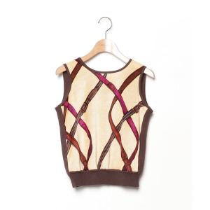 「OLD ENGLAND」 ノースリーブトップス 36 ベージュ レディース