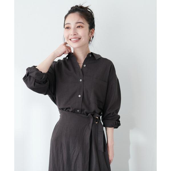 「natural couture」 長袖シャツ FREE スミクロ レディース