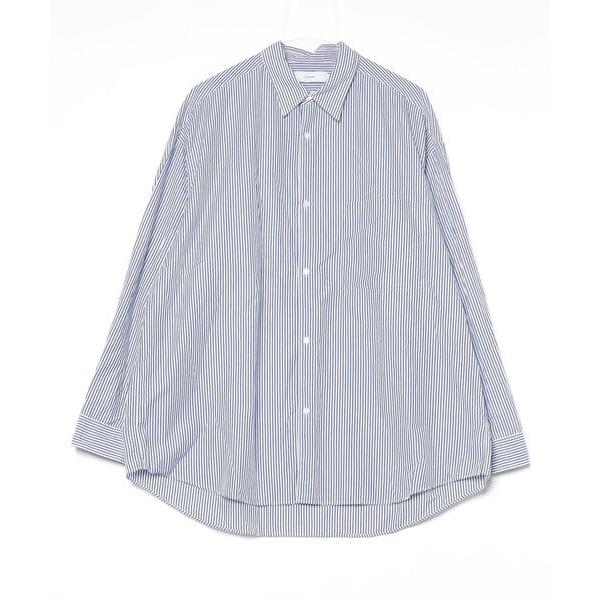 「Graphpaper」 ストライプ柄長袖シャツ FREE ブルー メンズ