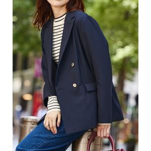 ジャケット テーラードジャケット 「エニデイカセット/セットアップ対応」ダブルジャケット レディース