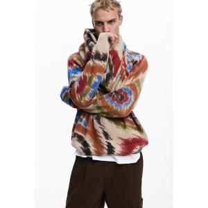 セーター ニット マーブルジャカードニット メンズ