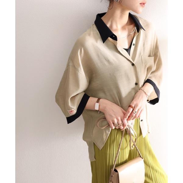 「Java」 半袖シャツ MEDIUM ベージュ レディース