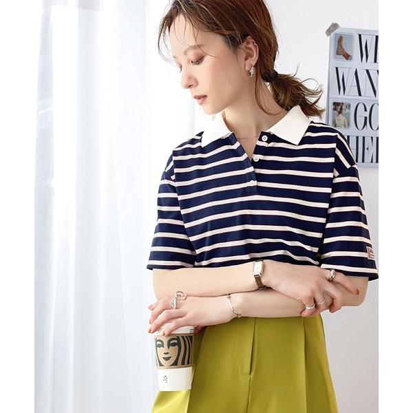 「Java」 半袖Tシャツ MEDIUM ネイビー レディース